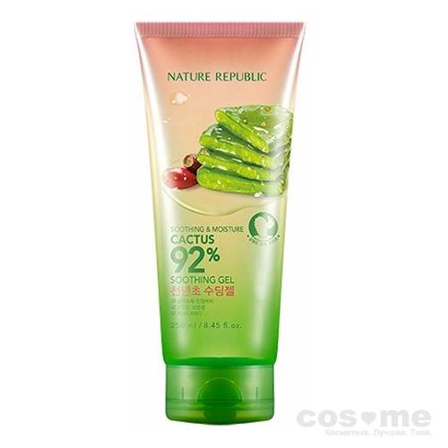 Гель для тела с экстрактом кактуса Nature Republic Soothing &amp; Moisture Cactus 92% Soothing Gel Успокаивающий увлажняющий гель с экстрактом кактуса