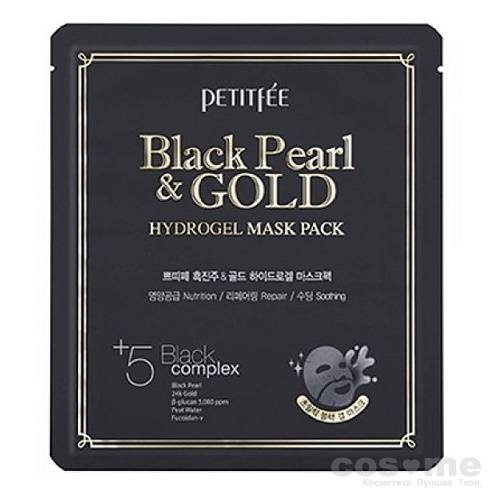 Гидрогелевая маска Petitfee Black Pearl &amp; Gold Hydrogel Mask Pack — COS ❤️ ME.RU