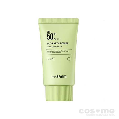 Крем солнцезащитный The Saem Eco Earth Power Green Sun Cream — COS ❤️ ME.RU