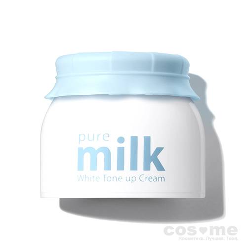 Крем осветляющий The Saem Pure Milk White Tone Up Cream Крем с молочными протеинами. 