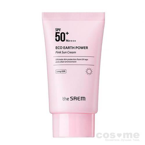 Крем солнцезащитный THE SAEM Eco Earth Power Pink Sun Cream — COS ❤️ ME.RU