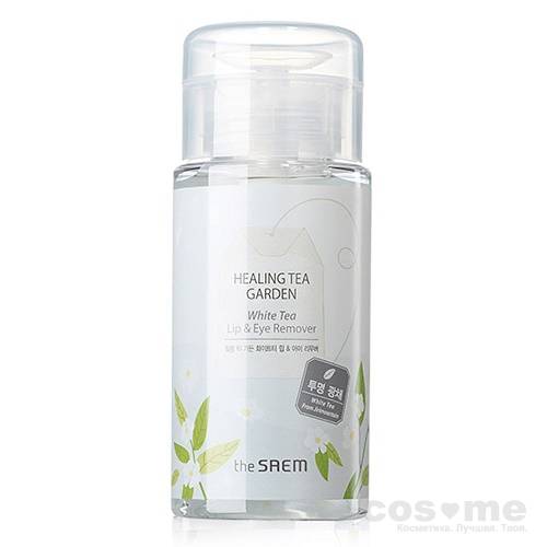 Жидкость для снятия макияжа с глаз и губ The Saem Healing Tea Garden White Tea Lip &amp; Eyes Remover Средство для снятия макияжа для глаз и губ с экстрактом белого чая 