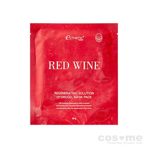 Маска для лица гидрогелевая Esthetic House RED WINE REGENERATING SOLUTION HYDROGEL MASK Маска с экстрактом красного вина.