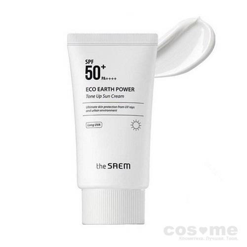 Крем солнцезащитный The Saem Sun SPF50 Eco Earth Power Tone Up Sun Cream — COS ❤️ ME.RU