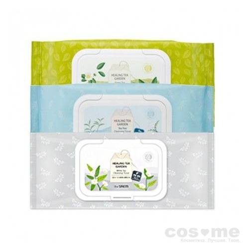 Салфетки очищающие The Saem Healing Tea Garden Cleansing Tissue Очищающие салфетки для лица.