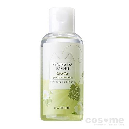 Средство для снятия макияжа с глаз и губ The Saem Healing Tea Garden Green Tea Lip &amp; Eye Remover Средство для снятия макияжа для глаз и губ с экстрактом зеленого чая.