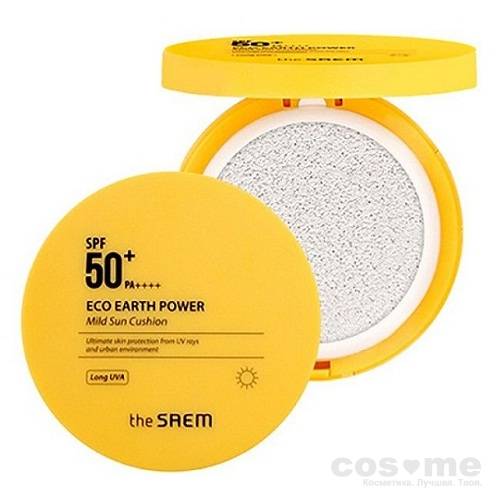 Кушон солнцезащитный The Saem Sun Eco Earth Power Mild Sun Cushion — COS ❤️ ME.RU