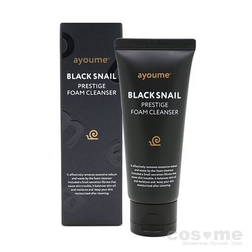 Пенка для умывания с муцином черной улитки AYOUME BLACK SNAIL PRESTIGE FOAM CLEANSER — COS ❤️ ME.RU