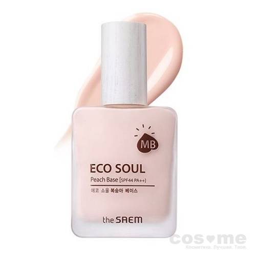 База под макияж The Saem Eco Soul Peach Base Персиковая база под макияж.
