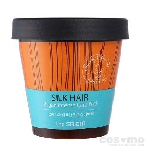 Маска интенсивная для волос The Saem Silk Hair Argan Intense Care Pack Маска для полноценного восстановления волос с маслом арганы