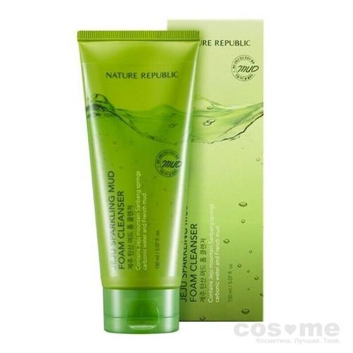 Пенка для умывания на основе французской глины Nature Republic Jeju Sparkling Mud Foam Cleanser(В работе) — COS ❤️ ME.RU