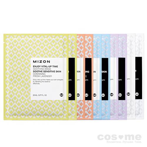 Маска листовая для лица Mizon Enjoy Vital-Up Time Mask  Листовая маска из микроволокна для восстановления молодости кожи.