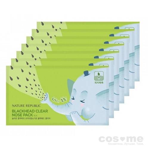 Набор для сужения и очищения пор носа Nature Republic Patch Blackhead Clear 3-Step Nose Pack — COS ❤️ ME.RU