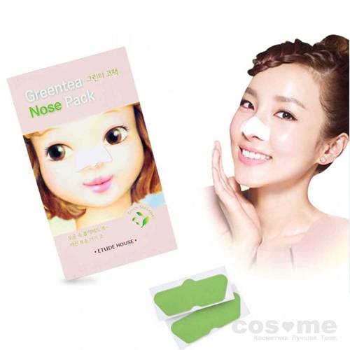Патч очищающий для носа ETUDE HOUSE Greentea Nose Pack AD  — COS ❤️ ME.RU