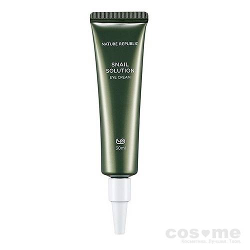 Крем для глаз с улиточным экстрактом Nature Republic Snail Solution Eye Cream Крем с муцином улитки для кожи вокруг глаз