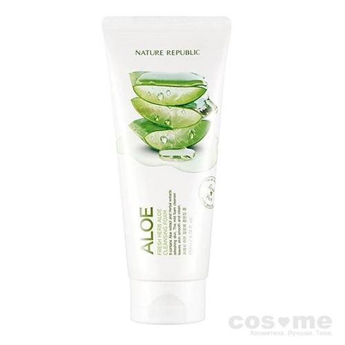 Пенка для лица Nature Republic Fresh Herb Aloe Cleansing Foam Пенка для умывания с экстрактом алоэ