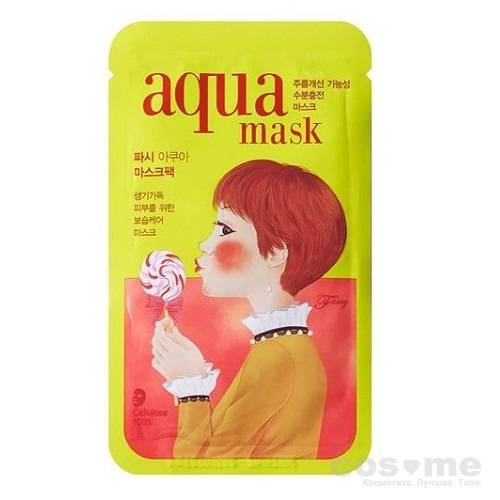 Маска для лица тканевая антивозрастная Fascy Frile Tina Aqua Mask Тканевая маска для увлажнения, питания кожи и сокращения морщинок.