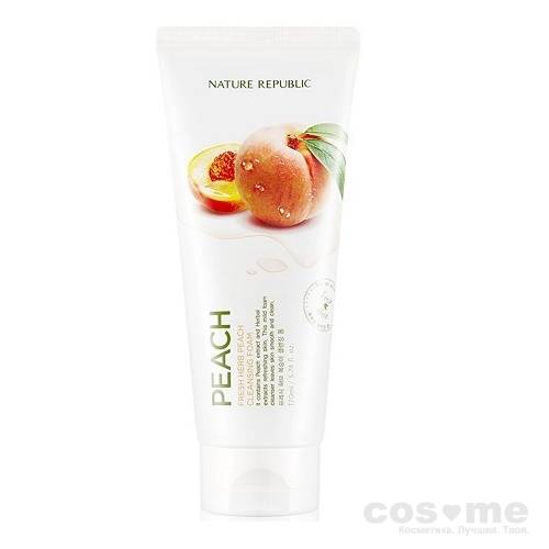 Пенка для умывания Nature Republic Fresh Herb Peach Cleansing Foam Пенка для умывания с экстрактом персика