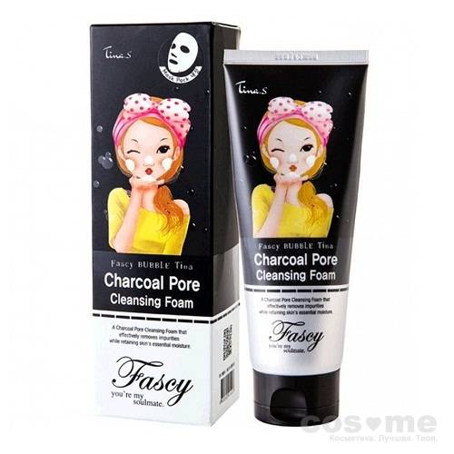 Пенка для очищения с древесным углем Fascy BubbleTina Charcoal Pore Cleansing Foam — COS ❤️ ME.RU