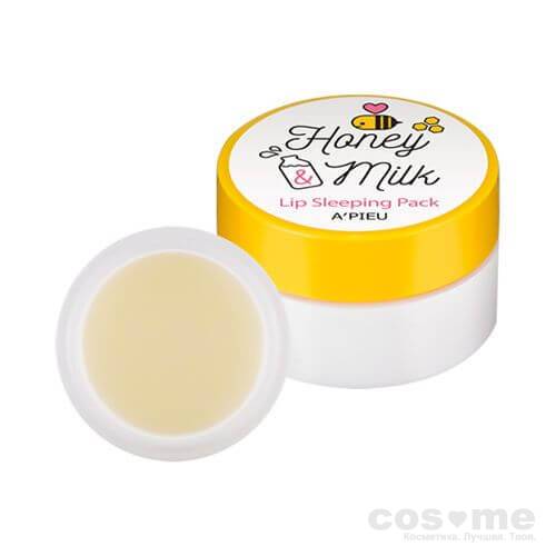 Маска для губ ночная A'PIEU Honey &amp; Milk Lip Sleeping Pack — COS ❤️ ME.RU