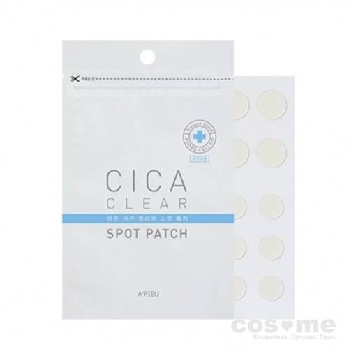 Патчи гидроколлоидные для экстренного лечения прыщей A&#039;PIEU Cica Clear Spot Patch Точечные патчи для быстрого лечения прыщей. 