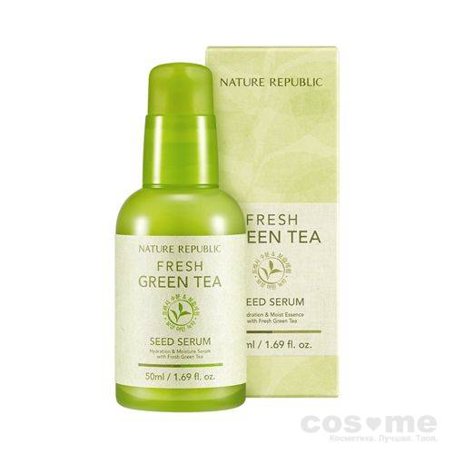 Сыворотка увлажняющая с экстрактом зеленого чая Nature Republic Fresh Green Tea Seed Serum — COS ❤️ ME.RU