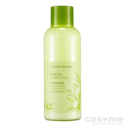 Эмульсия освежающая с экстрактом зеленого чая Nature Republic Fresh Green Tea 70 Emulsion — COS ❤️ ME.RU