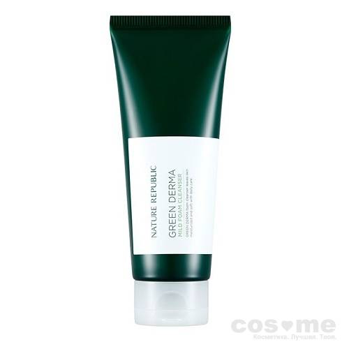 Пенка для умывания Nature Republic Green Derma Mild Foam Cleanser  Пенка для умывания с экстрактом центеллы азиатской.