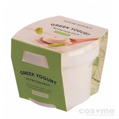 Маска йогуртовая питательная Nature Republic Greek Yogurt Pack Plain (Nutrition) — COS ❤️ ME.RU