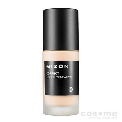 Тональная основа Mizon Correct Liquid Foundation 23 Natural Beige Увлажняющая жидкая тональная основа под макияж.