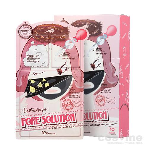 Маска для проблемной кожи лица Elizavecca 3-Step Pore Solution Super Elastic Mask Sheet — COS ❤️ ME.RU