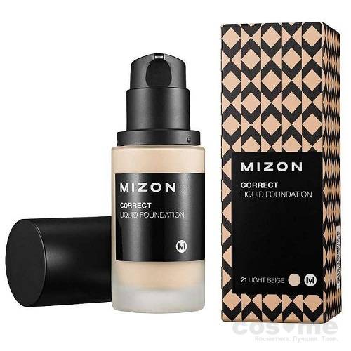 Тональная основа Mizon Correct Liquid Foundation 25 Dark Beige — COS ❤️ ME.RU