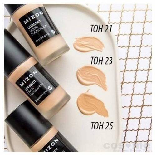 Тональная основа Mizon Correct Liquid Foundation 25 Dark Beige — COS ❤️ ME.RU