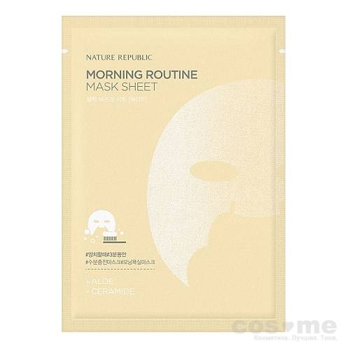 Маска для лица листовая восстанавливающая Nature Republic Morning Routine Mask Sheet (White) Белая утренняя тканевая маска