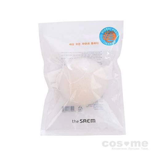 Спонж конняку The Saem The Saem Konjaku Cleansing Spounge Натуральная губка для очищения кожи из Konjac корней (конняку).