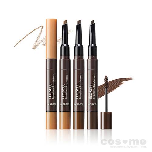 Тушь-карандаш для бровей THE SAEM Eco Soul Brow Pencil & Mascara фото 1 — COS ❤️ ME.RU