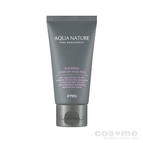 Маска-пленка от черных точек для носа A'PIEU Aqua Nature Blackhead Clean-Off Nose Pack — COS ❤️ ME.RU