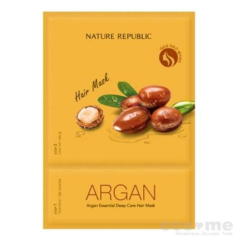 Маска для волос с арганой Nature Republic Argan Essential Deep Care Hair Mask Восстанавливающая маска-шапочка с маслом арганы