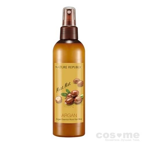 Мист для волос увлажняющий с арганой Nature Republic Argan Essential Moist Hair Mist Увлажняющий мист для волос с маслом арганы.