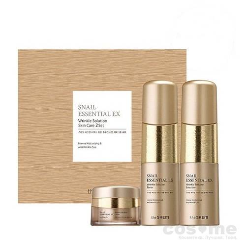 Набор уходовый антивозрастной The Saem Snail Essential EX Wrinkle Solution Skin Care 2 Set — COS ❤️ ME.RU